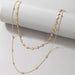 Wholesale alloy love heart beaded double necklace JDC-NE-C198 NECKLACE 咏歌 Wholesale Jewelry JoyasDeChina Joyas De China