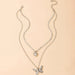 Wholesale alloy love heart full diamond butterfly necklace JDC-NE-C212 NECKLACE 咏歌 Wholesale Jewelry JoyasDeChina Joyas De China
