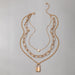 Wholesale alloy love heart lock necklace JDC-NE-C222 NECKLACE 咏歌 17187gold Wholesale Jewelry JoyasDeChina Joyas De China