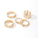 Wholesale alloy love heart moon set ring 5 piece set JDC-RS-C364 Rings 咏歌 Wholesale Jewelry JoyasDeChina Joyas De China