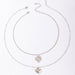 Wholesale Alloy Love Letter Double Necklace JDC-NE-C205 NECKLACE 咏歌 17618 Wholesale Jewelry JoyasDeChina Joyas De China