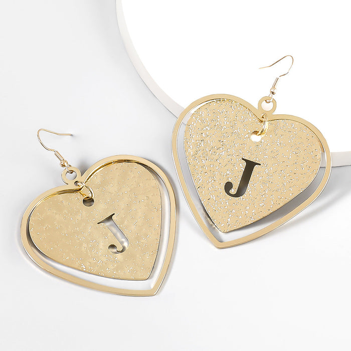 Wholesale Alloy Love Letter Earrings JDC-ES-JL831 Earrings 氿乐 J Wholesale Jewelry JoyasDeChina Joyas De China