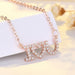 Wholesale alloy love letter necklace JDC-NE-QLX016 NECKLACE 巧兰轩 Wholesale Jewelry JoyasDeChina Joyas De China