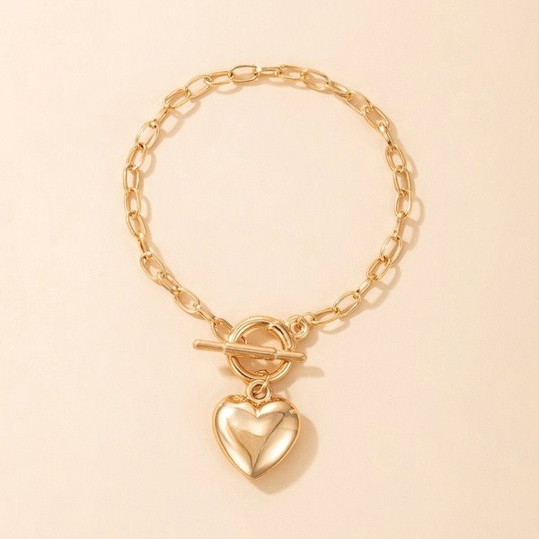 Wholesale alloy love lock single layer bracelet JDC-BT-C140 Bracelet 咏歌 Wholesale Jewelry JoyasDeChina Joyas De China