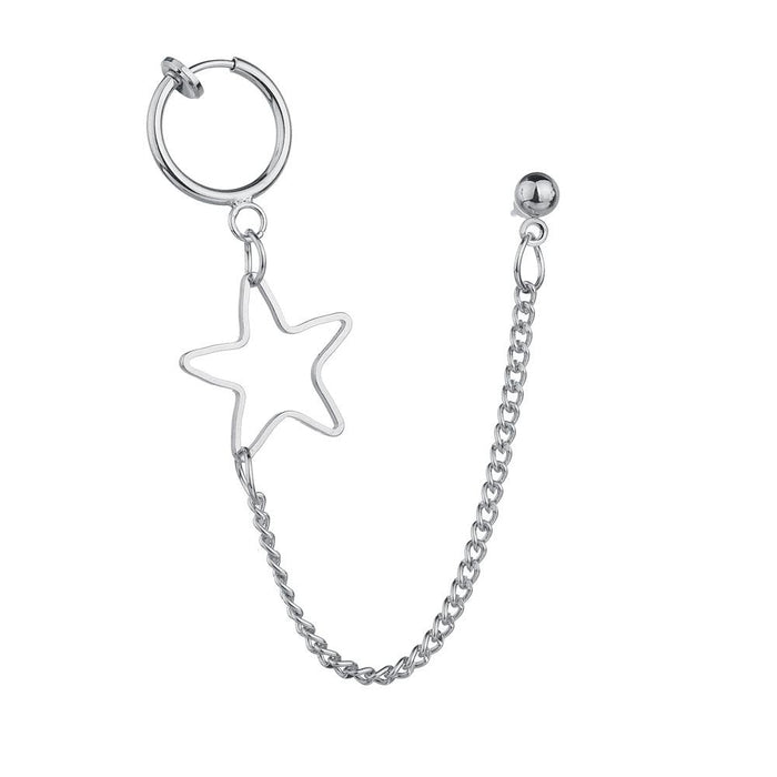 Bulk Jewelry Wholesale alloy love moon star Chain Earrings JDC-ES-bq158 Wholesale factory from China YIWU China