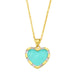 Wholesale alloy love necklace JDC-NE-AS381 NECKLACE 翱昇 green Wholesale Jewelry JoyasDeChina Joyas De China