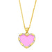 Wholesale alloy love necklace JDC-NE-AS381 NECKLACE 翱昇 pink Wholesale Jewelry JoyasDeChina Joyas De China