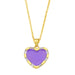 Wholesale alloy love necklace JDC-NE-AS381 NECKLACE 翱昇 purple Wholesale Jewelry JoyasDeChina Joyas De China
