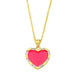 Wholesale alloy love necklace JDC-NE-AS381 NECKLACE 翱昇 rose red Wholesale Jewelry JoyasDeChina Joyas De China