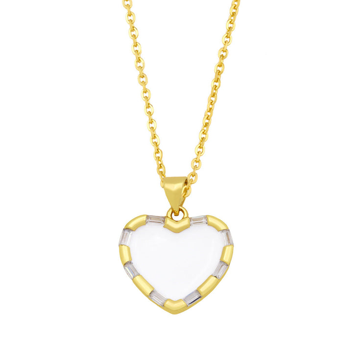 Wholesale alloy love necklace JDC-NE-AS381 NECKLACE 翱昇 white Wholesale Jewelry JoyasDeChina Joyas De China
