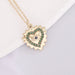 Wholesale alloy love necklace JDC-NE-Bingm008 NECKLACE 冰萌 blue Wholesale Jewelry JoyasDeChina Joyas De China