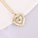 Wholesale alloy love necklace JDC-NE-Bingm008 NECKLACE 冰萌 green Wholesale Jewelry JoyasDeChina Joyas De China