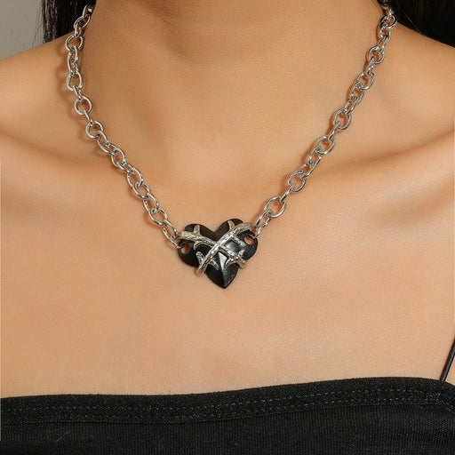 Wholesale alloy love pendant necklaces JDC-NE-A061 Necklaces 妙雅 Wholesale Jewelry JoyasDeChina Joyas De China