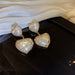 Wholesale alloy love Silver Earrings JDC-ES-BY025 Earrings 宝钰 golden Wholesale Jewelry JoyasDeChina Joyas De China