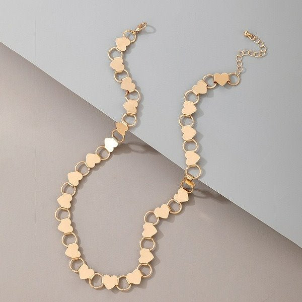 Wholesale alloy love single layer necklace JDC-NE-C197 NECKLACE 咏歌 Wholesale Jewelry JoyasDeChina Joyas De China
