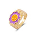 Bulk Jewelry Wholesale alloy love smiley face flower rings JDC-RS-A256 Wholesale factory from China YIWU China
