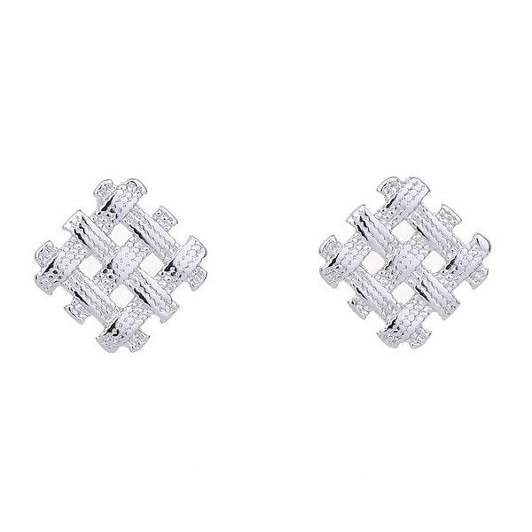 Wholesale alloy mesh braided earrings JDC-ES-QLX051 Earrings 巧兰轩 Wholesale Jewelry JoyasDeChina Joyas De China