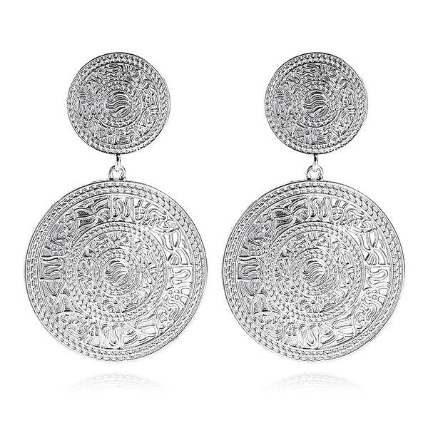 Wholesale alloy metal carved earrings JDC-ES-JQ206 Earrings 佳琪 Wholesale Jewelry JoyasDeChina Joyas De China