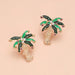 Wholesale Alloy metal drop Oil Coconut Tree Earrings JDC-ES-JQ028 Earrings 佳琪 Wholesale Jewelry JoyasDeChina Joyas De China