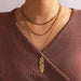 Wholesale alloy metal feather necklace JDC-NE-C202 NECKLACE 咏歌 17418 Wholesale Jewelry JoyasDeChina Joyas De China