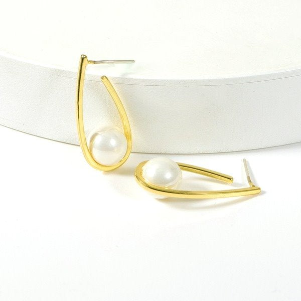 Wholesale alloy metal line earrings JDC-ES-JQ226 Earrings 佳琪 Wholesale Jewelry JoyasDeChina Joyas De China