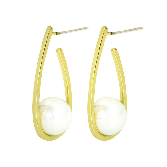 Wholesale alloy metal line earrings JDC-ES-JQ226 Earrings 佳琪 gold Wholesale Jewelry JoyasDeChina Joyas De China