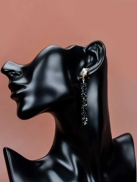 Wholesale alloy micro inlaid rhinestone earrings JDC-ES-Bis001 Earrings 碧莎 Wholesale Jewelry JoyasDeChina Joyas De China