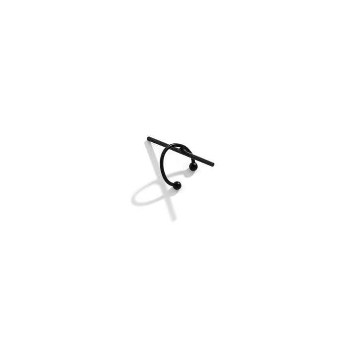 Wholesale Alloy Minimalist Cross Ear Clip JDC-ES-DN025 Earrings 道妮 black Wholesale Jewelry JoyasDeChina Joyas De China