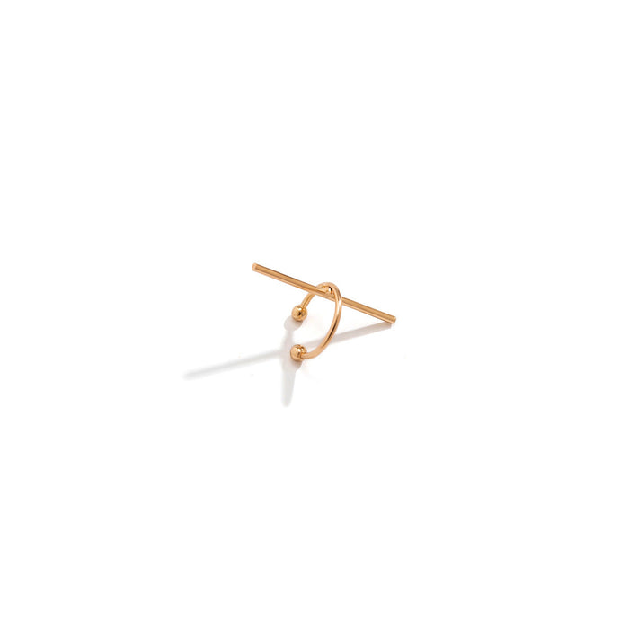 Wholesale Alloy Minimalist Cross Ear Clip JDC-ES-DN025 Earrings 道妮 gold Wholesale Jewelry JoyasDeChina Joyas De China