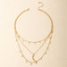 Wholesale alloy moon multilayer necklace JDC-NE-C178 NECKLACE 咏歌 Wholesale Jewelry JoyasDeChina Joyas De China