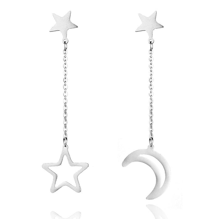 Wholesale alloy moon star tassel earrings JDC-ES-KJ019 Earrings JoyasDeChina E021470 Wholesale Jewelry JoyasDeChina Joyas De China