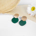 Wholesale Alloy Morandi Color Earrings JDC-ES-XuF121 Earrings 旭帆 green Wholesale Jewelry JoyasDeChina Joyas De China