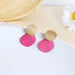 Wholesale Alloy Morandi Color Earrings JDC-ES-XuF121 Earrings 旭帆 pink Wholesale Jewelry JoyasDeChina Joyas De China