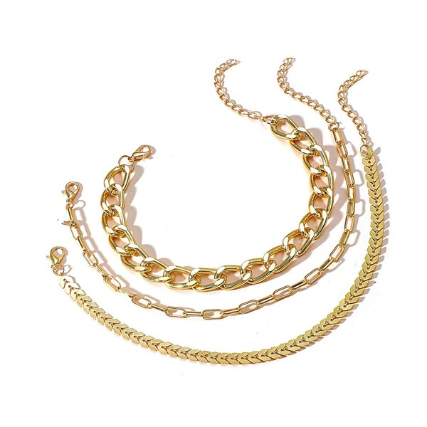 Bulk Jewelry Wholesale alloy multi-layer Bohemian thick chain anklet JDC-AS-A046 Wholesale factory from China YIWU China