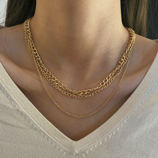 Wholesale alloy multi-layered necklaces JDC-NE-F589 Necklaces 澈眳奾 Wholesale Jewelry JoyasDeChina Joyas De China