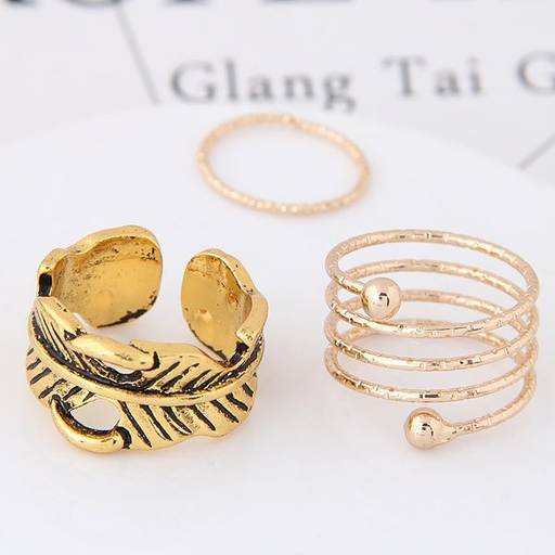 Bulk Jewelry Wholesale alloy multi-piece combination rings JDC-RS-wy058 Wholesale factory from China YIWU China