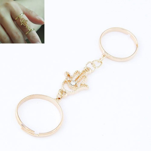 Bulk Jewelry Wholesale alloy multi-ring ring Buddha hand rings JDC-RS-wy076 Wholesale factory from China YIWU China