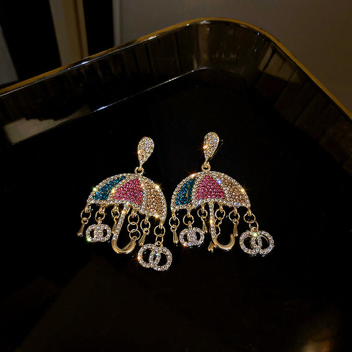 Wholesale alloy multicolor umbrella Earrings JDC-ES-BY060 Earrings 宝钰 1 Wholesale Jewelry JoyasDeChina Joyas De China