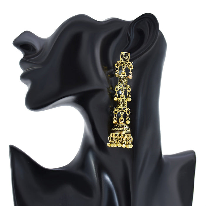 Wholesale alloy multilayer bell earrings JDC-ES-Yunl004 Earrings 云罗 Wholesale Jewelry JoyasDeChina Joyas De China