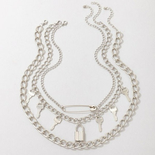 Wholesale alloy multilayer chain necklace JDC-NE-C218 NECKLACE 咏歌 Wholesale Jewelry JoyasDeChina Joyas De China