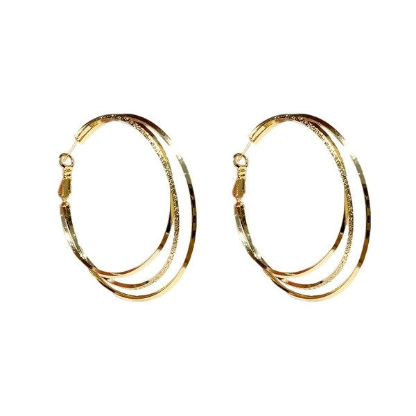Wholesale Alloy Multilayer Circle 926 Needle Earrings JDC-ES-XuF071 Earrings 旭帆 Wholesale Jewelry JoyasDeChina Joyas De China