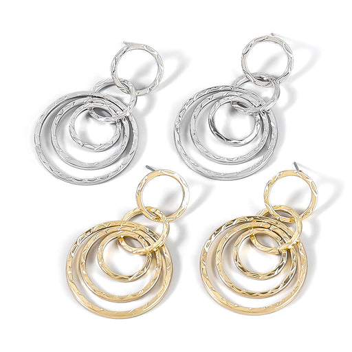 Wholesale alloy multilayer round earrings JDC-ES-JL839 Earrings 氿乐 Wholesale Jewelry JoyasDeChina Joyas De China