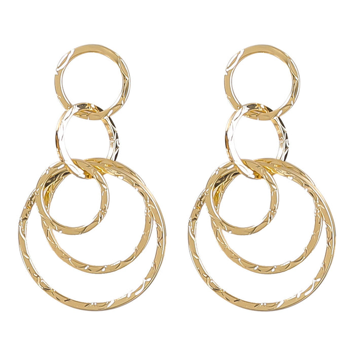 Wholesale alloy multilayer round earrings JDC-ES-JL839 Earrings 氿乐 gold Wholesale Jewelry JoyasDeChina Joyas De China