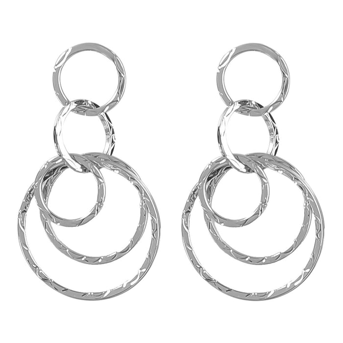 Wholesale alloy multilayer round earrings JDC-ES-JL839 Earrings 氿乐 silver Wholesale Jewelry JoyasDeChina Joyas De China