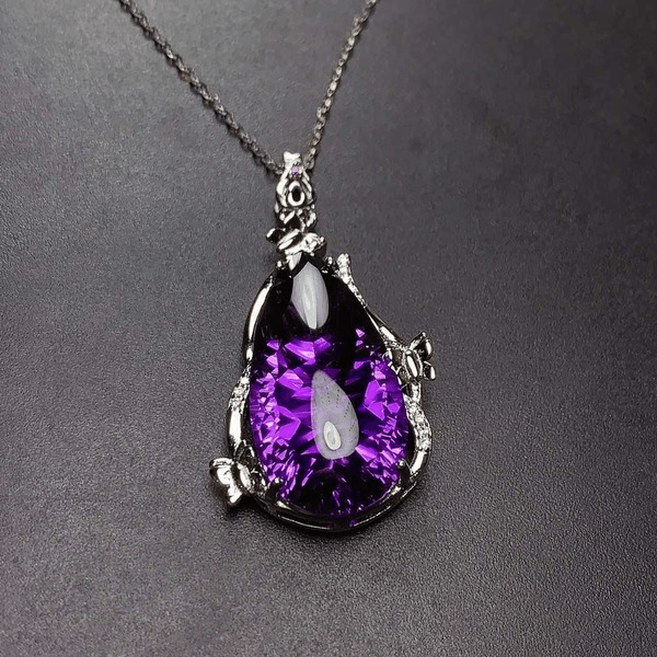 Wholesale Alloy Natural Amethyst Pendant JDC-CS-ZhenR002 charms 臻荣 Wholesale Jewelry JoyasDeChina Joyas De China