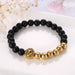 Wholesale Alloy Natural Stone Lion Beaded Bracelet JDC-BT-ZiR008 Bracelet 孜瑞 gold Wholesale Jewelry JoyasDeChina Joyas De China