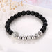 Wholesale Alloy Natural Stone Lion Beaded Bracelet JDC-BT-ZiR008 Bracelet 孜瑞 silver Wholesale Jewelry JoyasDeChina Joyas De China