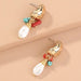 Wholesale Alloy natural stone Pearl Earrings JDC-ES-NM015 Earrings 诺铭 Wholesale Jewelry JoyasDeChina Joyas De China