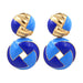Wholesale alloy new black and white geometric Earrings JDC-ES-MY162 Earrings 曼茵 blue Wholesale Jewelry JoyasDeChina Joyas De China