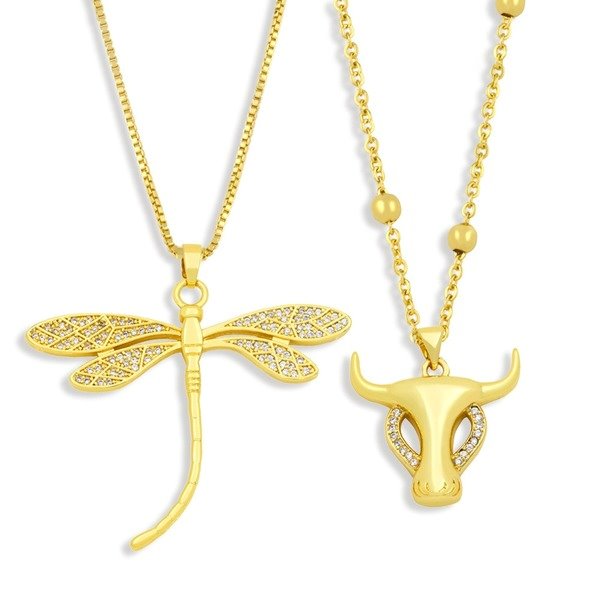 Wholesale alloy new dragonfly necklace JDC-NE-AS395 NECKLACE 翱昇 Wholesale Jewelry JoyasDeChina Joyas De China